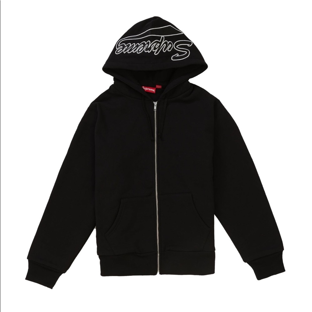 ⚫️⚪️ Men’s Large Supreme Thermal Zip Up Hoody